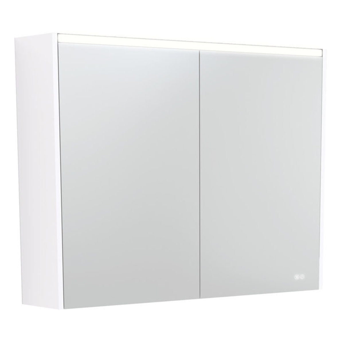 Fienza 900 LED Mirror Cabinet with Gloss White Side Panels