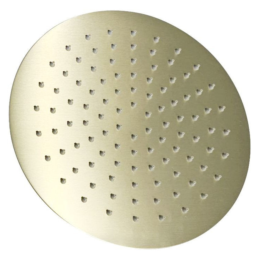 Otti Pavia 250mm Brushed Gold Shower Head Stainless Steel Round