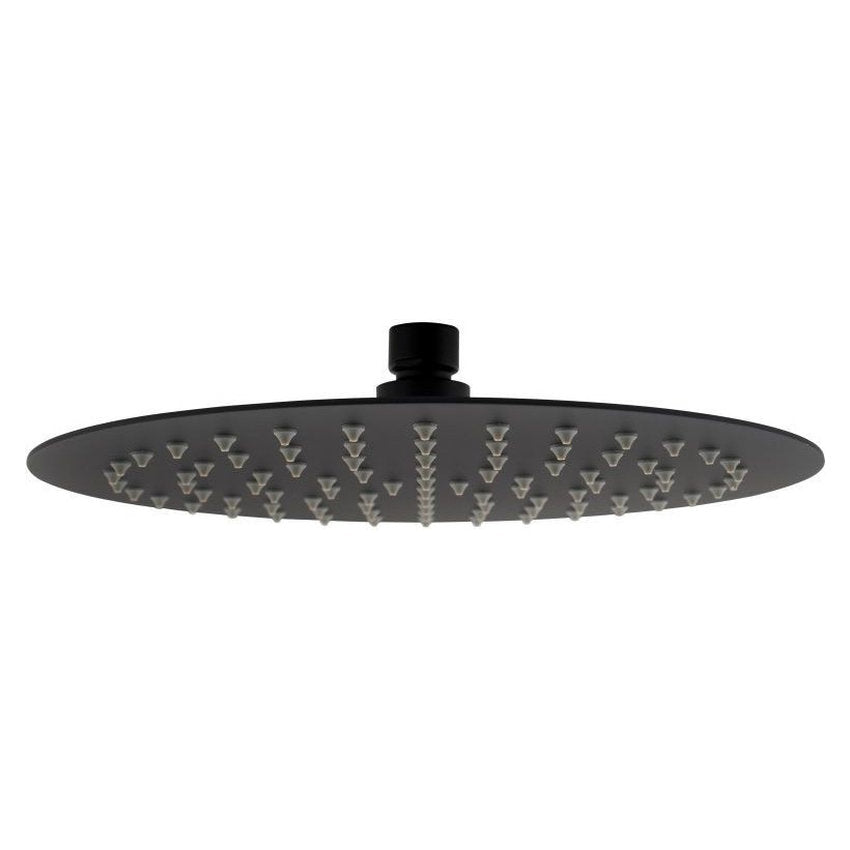 Otti Pavia 250mm Matte Black Shower Head Stainless Steel Round