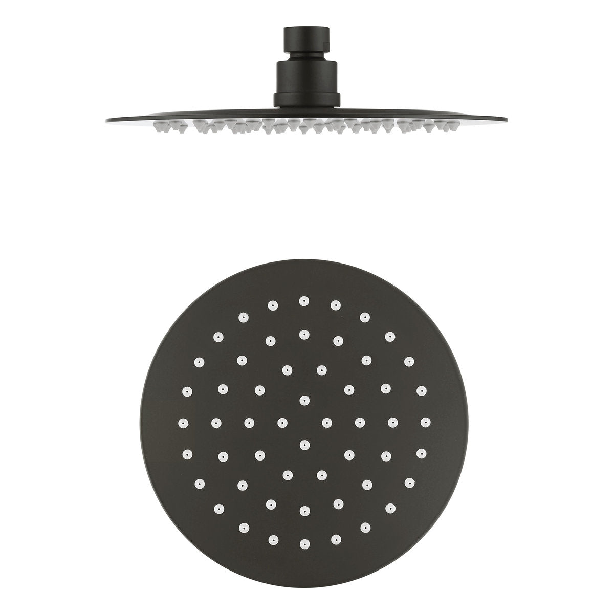 Otti Pavia 250mm Gun Metal Twin Shower On Rail Top Inlet Round