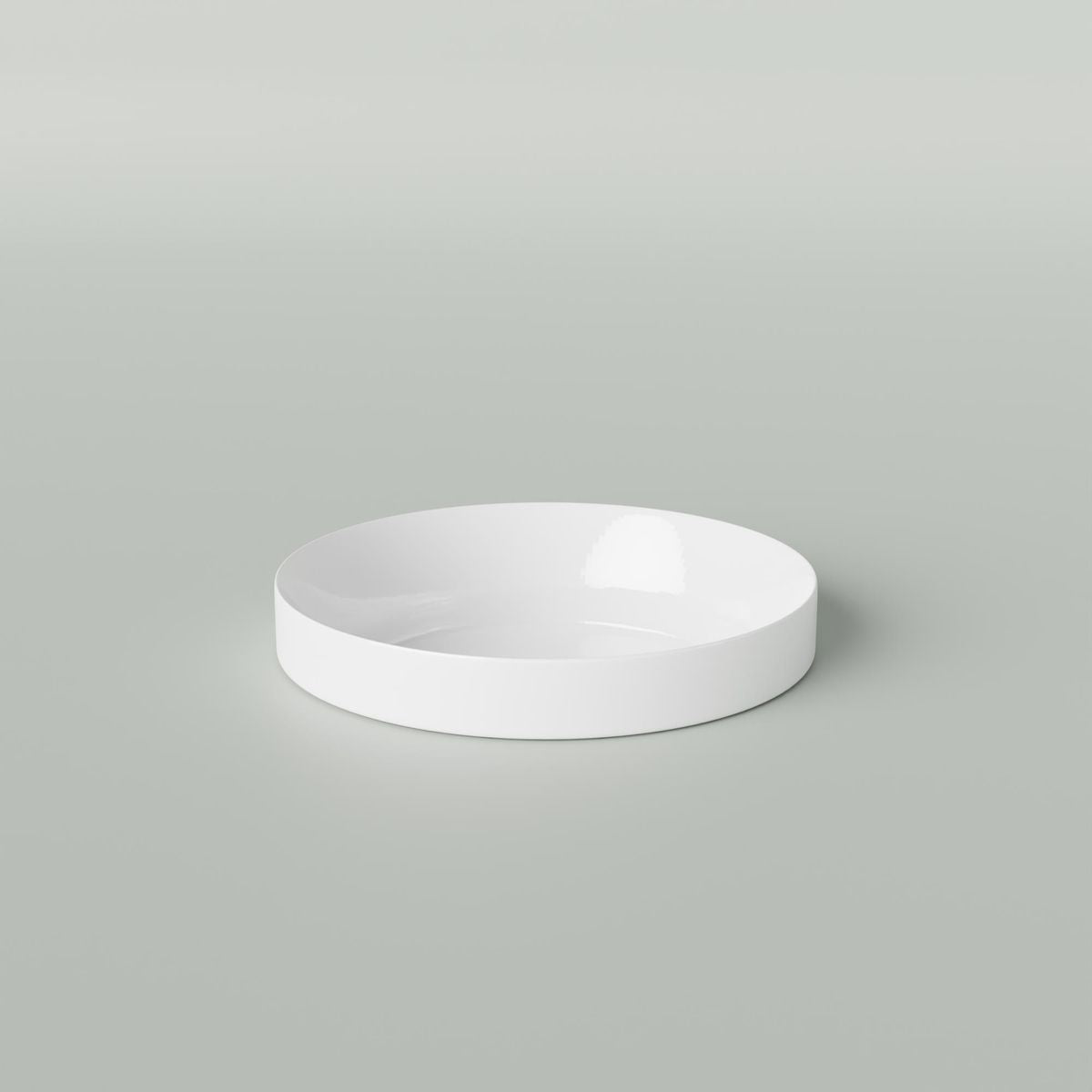 Paco Above Counter Basin - Semi-Inset White Gloss