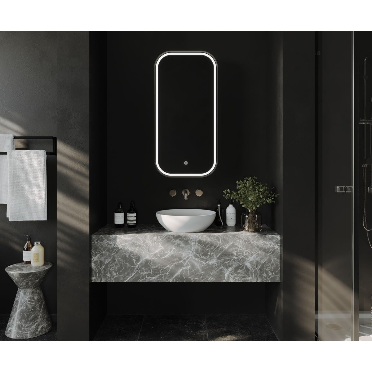 Piazza LED Rectangular Shaving Cabinet, Frameless