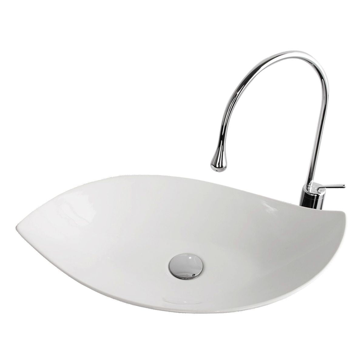 Studio Bagno Piroga Bench Basin - Gloss White