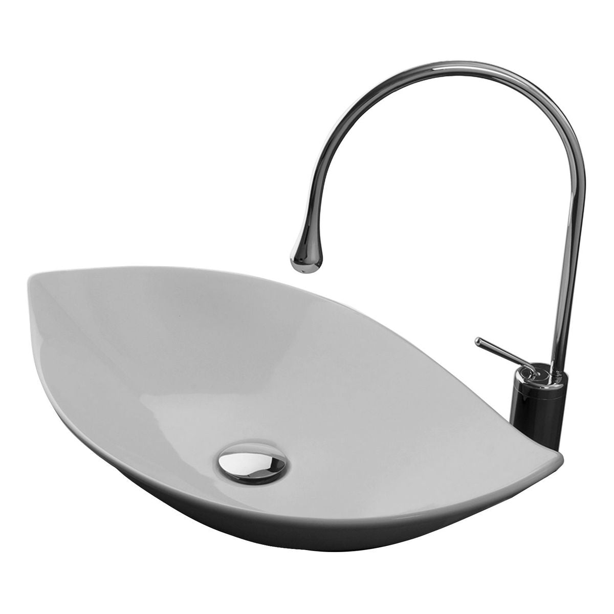 Studio Bagno Piroga Bench Basin - Gloss White