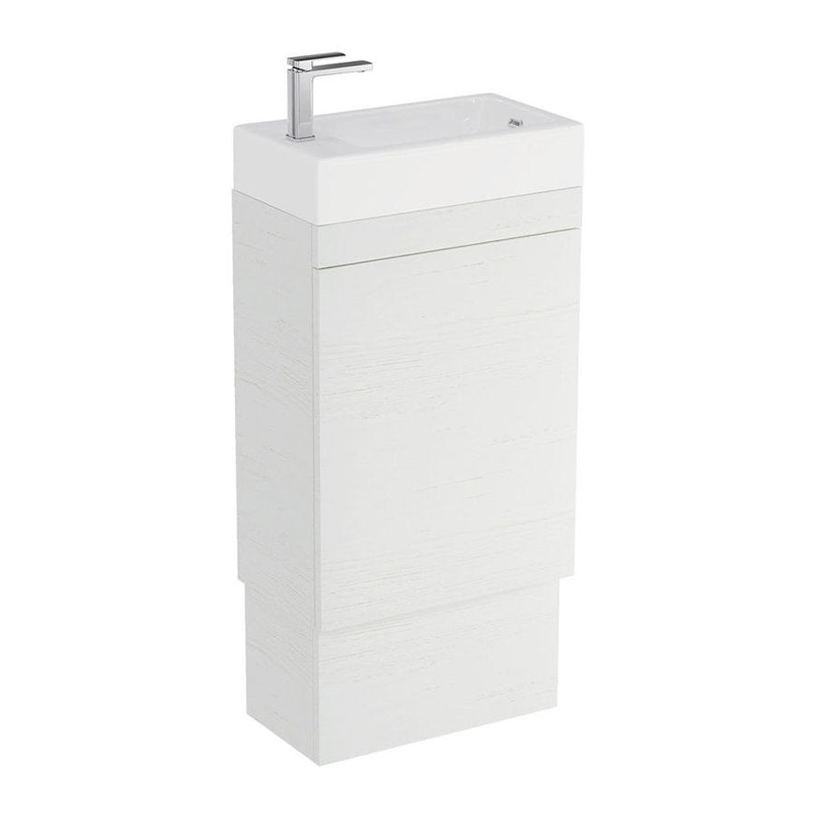 Fienza Riley Slim Ensuite 450 Floor Standing Vanity, Ralph Basin-Top With Overflow