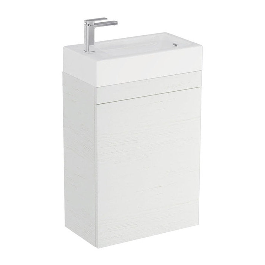 Fienza Riley Slim Ensuite 450 Wall Hung Vanity, Ralph Basin-Top