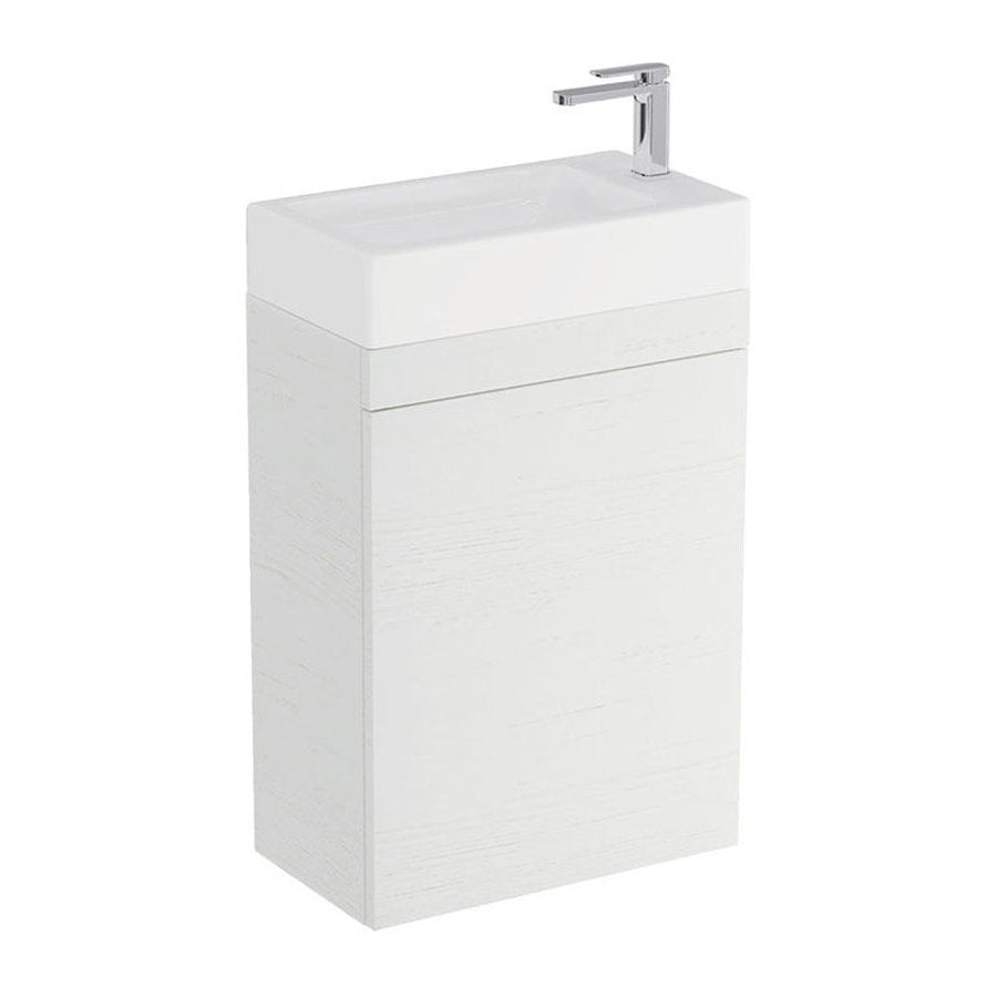 Fienza Riley Slim Ensuite 450 Wall Hung Vanity, Ralph Basin-Top