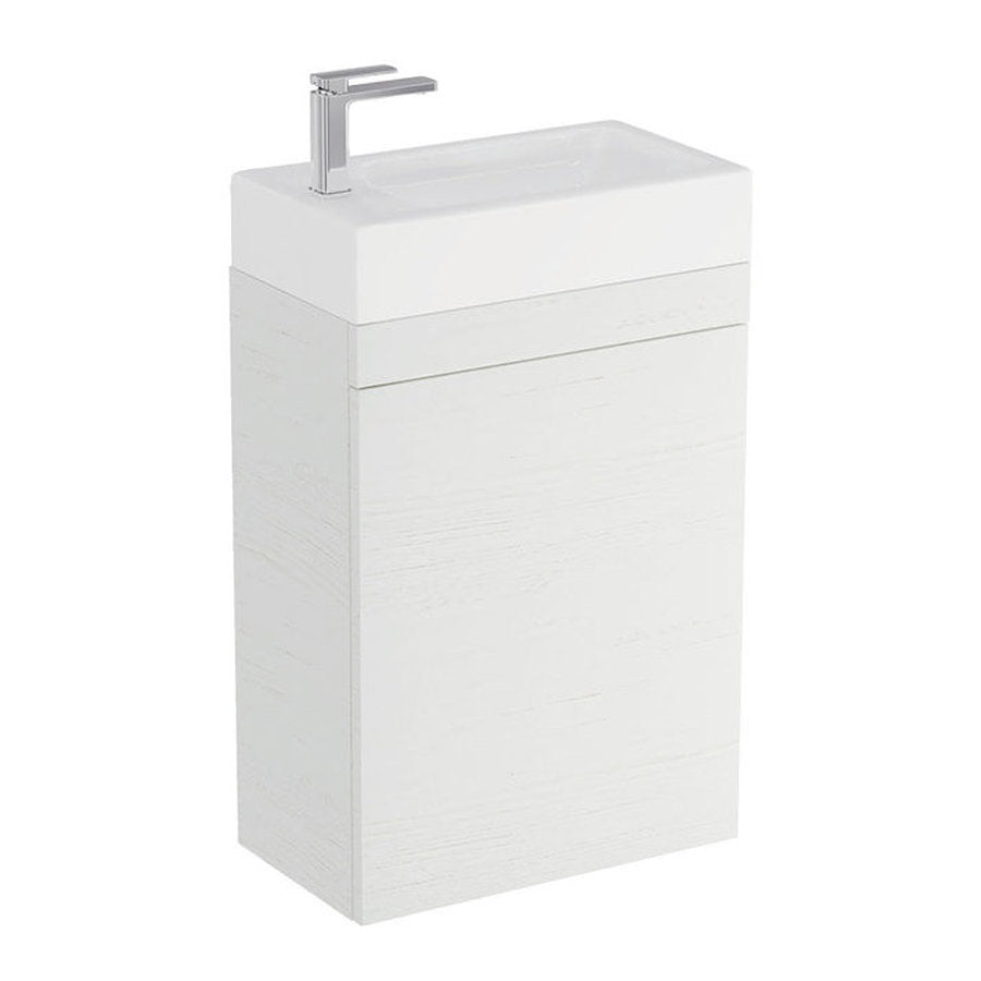 Fienza Riley Slim Ensuite 450 Wall Hung Vanity, Ralph Basin-Top
