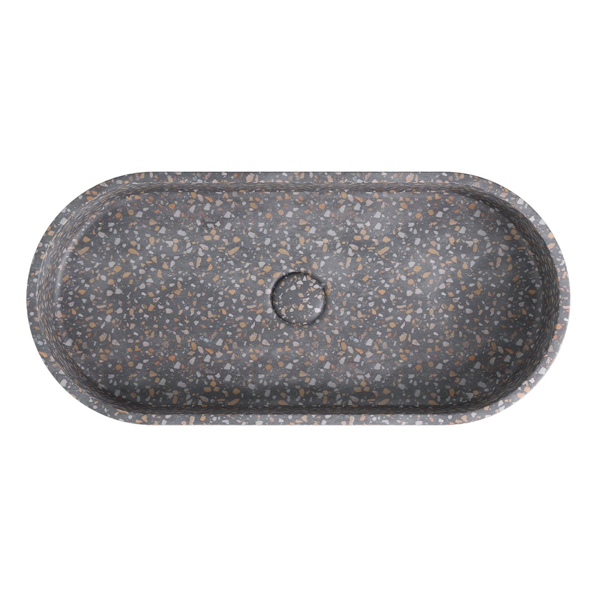 Fienza Jada Pill Concrete Above Counter Basin, Lunar Terrazzo