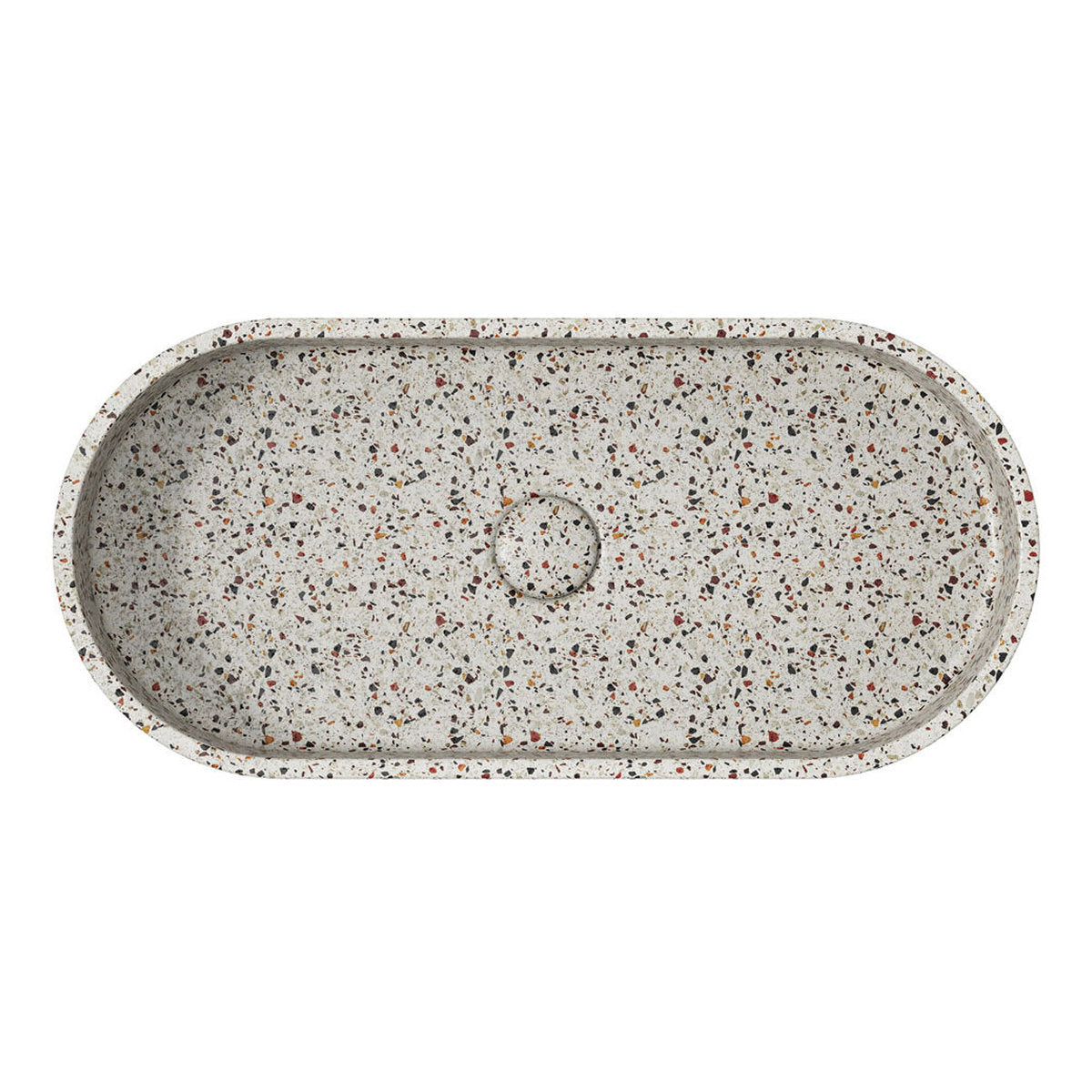 Fienza Jada Pill Concrete Above Counter Basin, Terrazzo