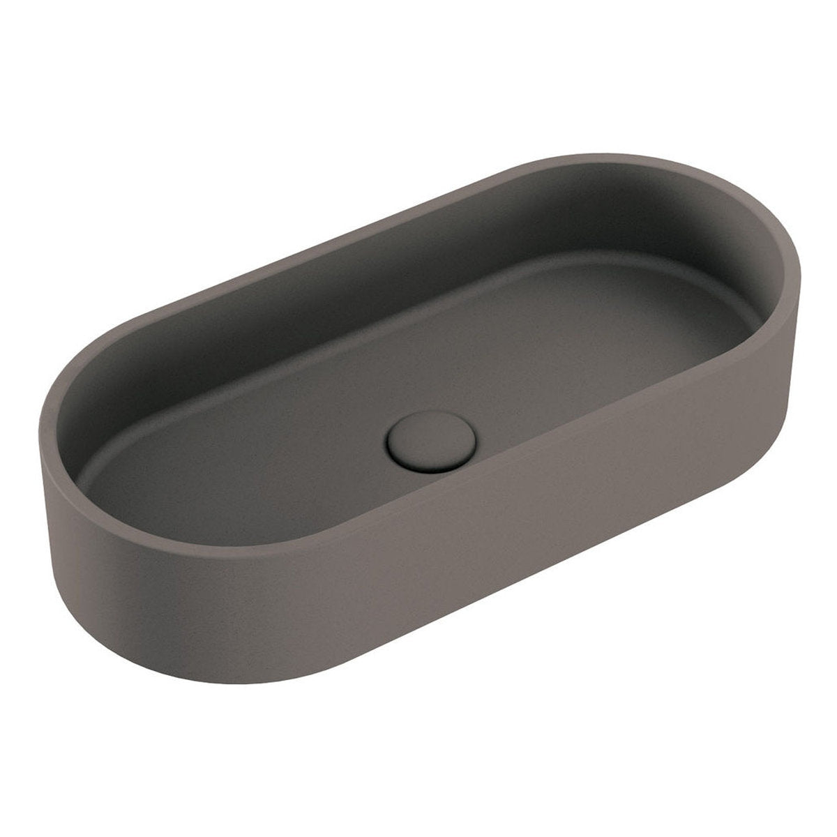 Fienza Jada Pill Concrete Above Counter Basin, Warm Grey
