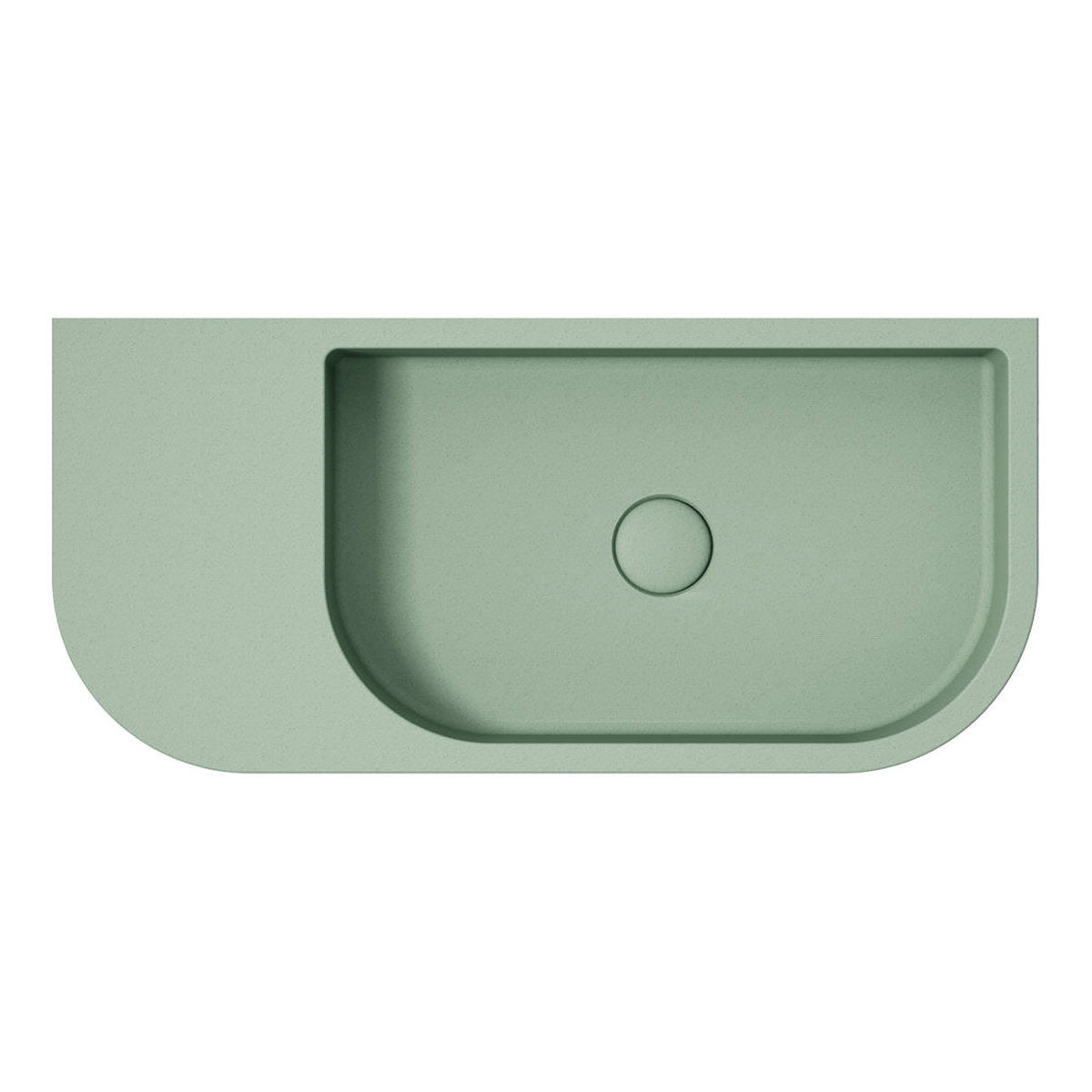 Fienza Blanca Concrete Wall Basin, Sage