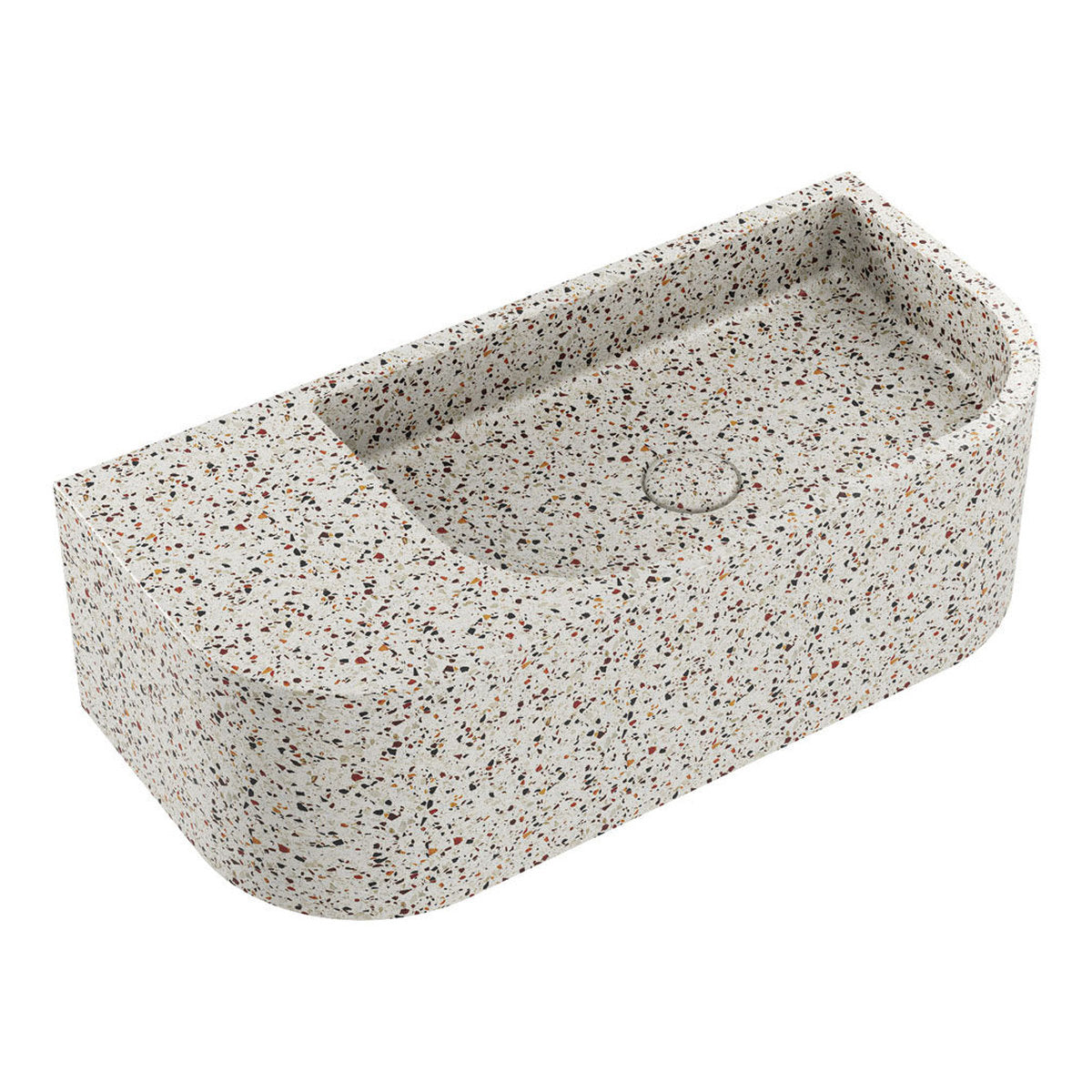 Fienza Blanca Concrete Wall Basin, Terrazzo