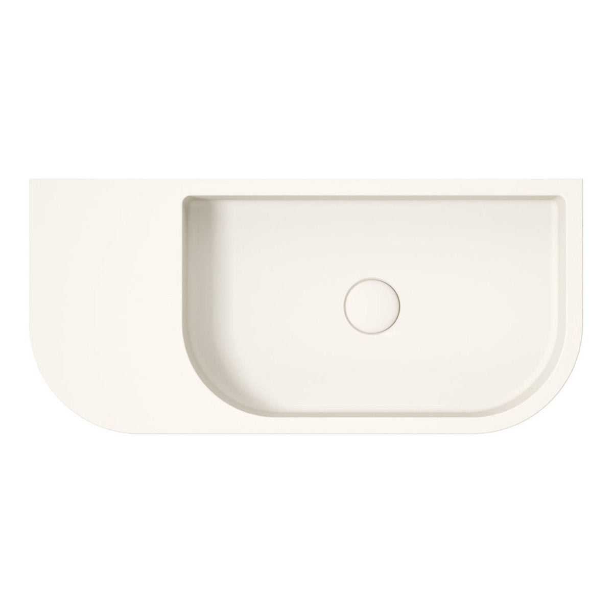 Fienza Blanca Concrete Wall Basin, Warm White