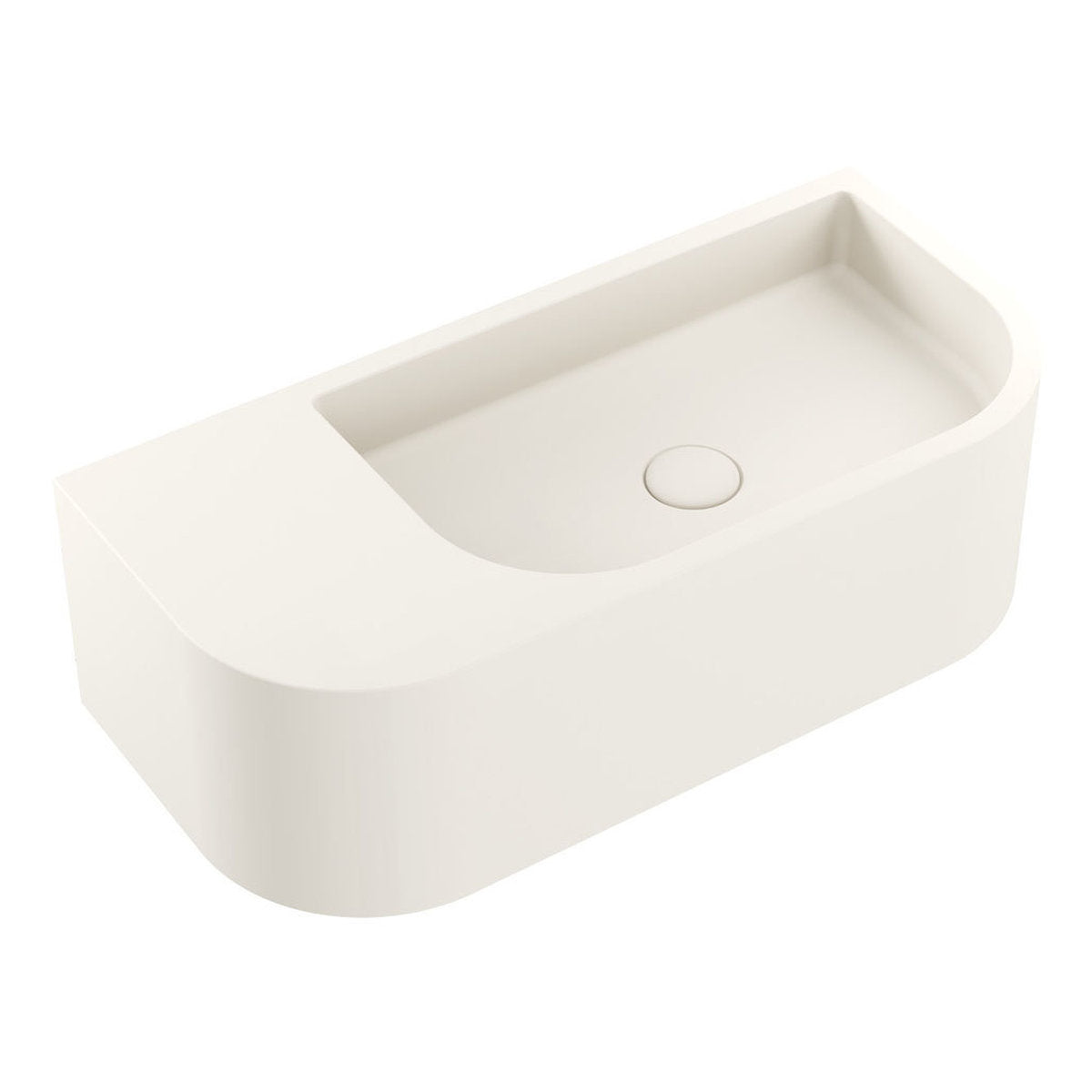 Fienza Blanca Concrete Wall Basin, Warm White