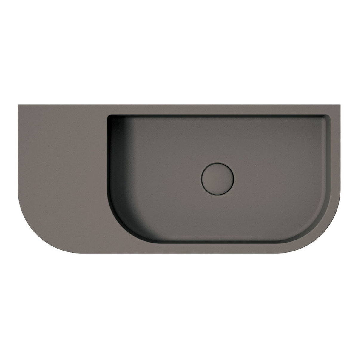 Fienza Blanca Concrete Wall Basin, Warm Grey