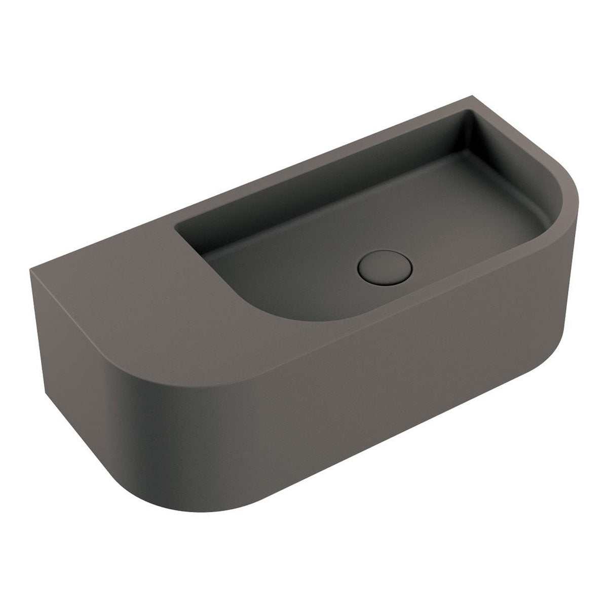 Fienza Blanca Concrete Wall Basin, Warm Grey
