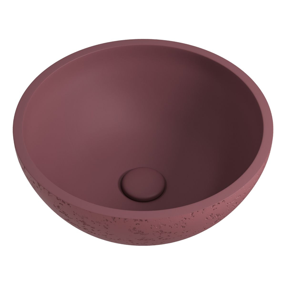 Fienza Alba Round Concrete Above Counter Basin, Mulberry
