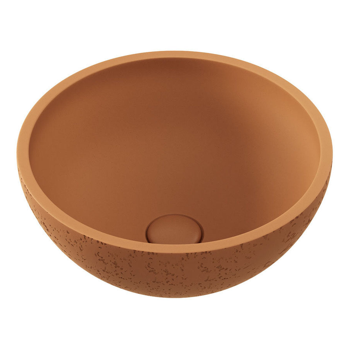Fienza Alba Round Concrete Above Counter Basin, Tuscan