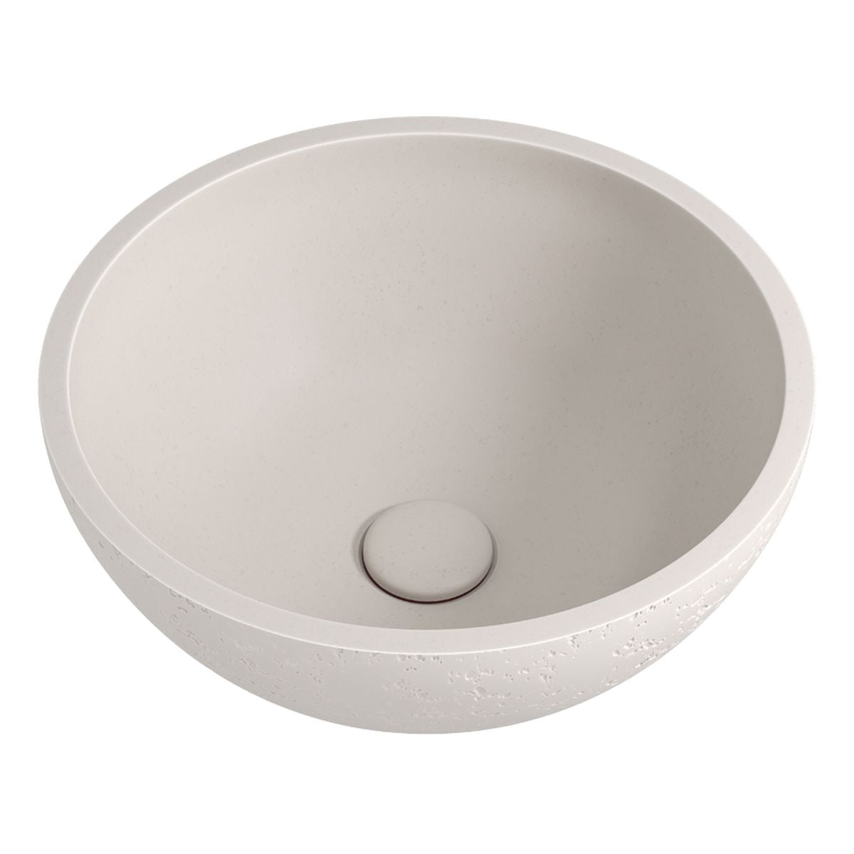 Fienza Alba Round Concrete Above Counter Basin, Vanilla