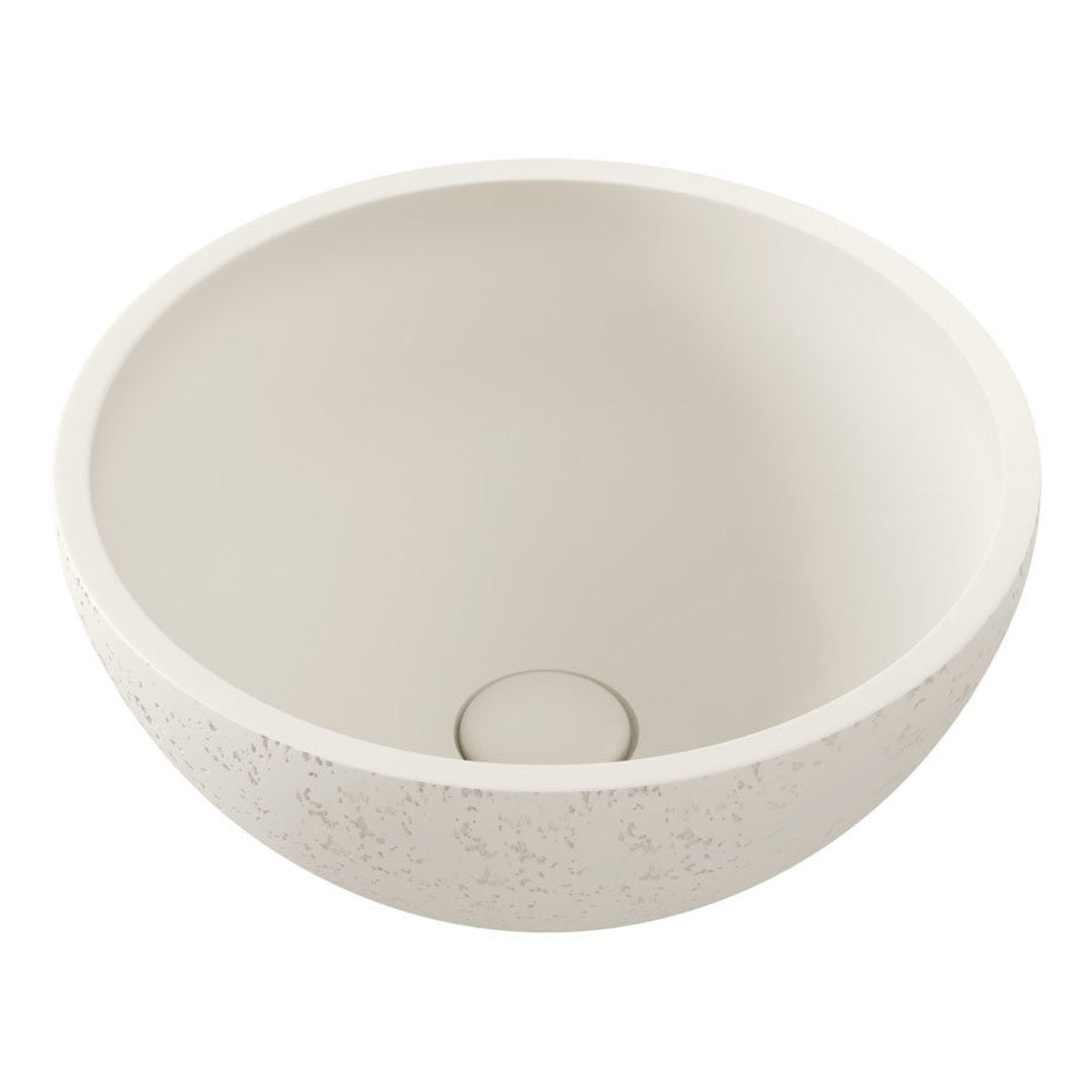Fienza Alba Round Concrete Above Counter Basin, Warm White