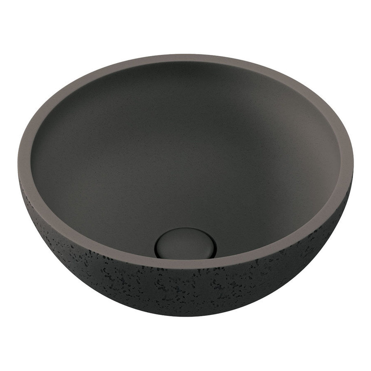 Fienza Alba Round Concrete Above Counter Basin, Warm Grey