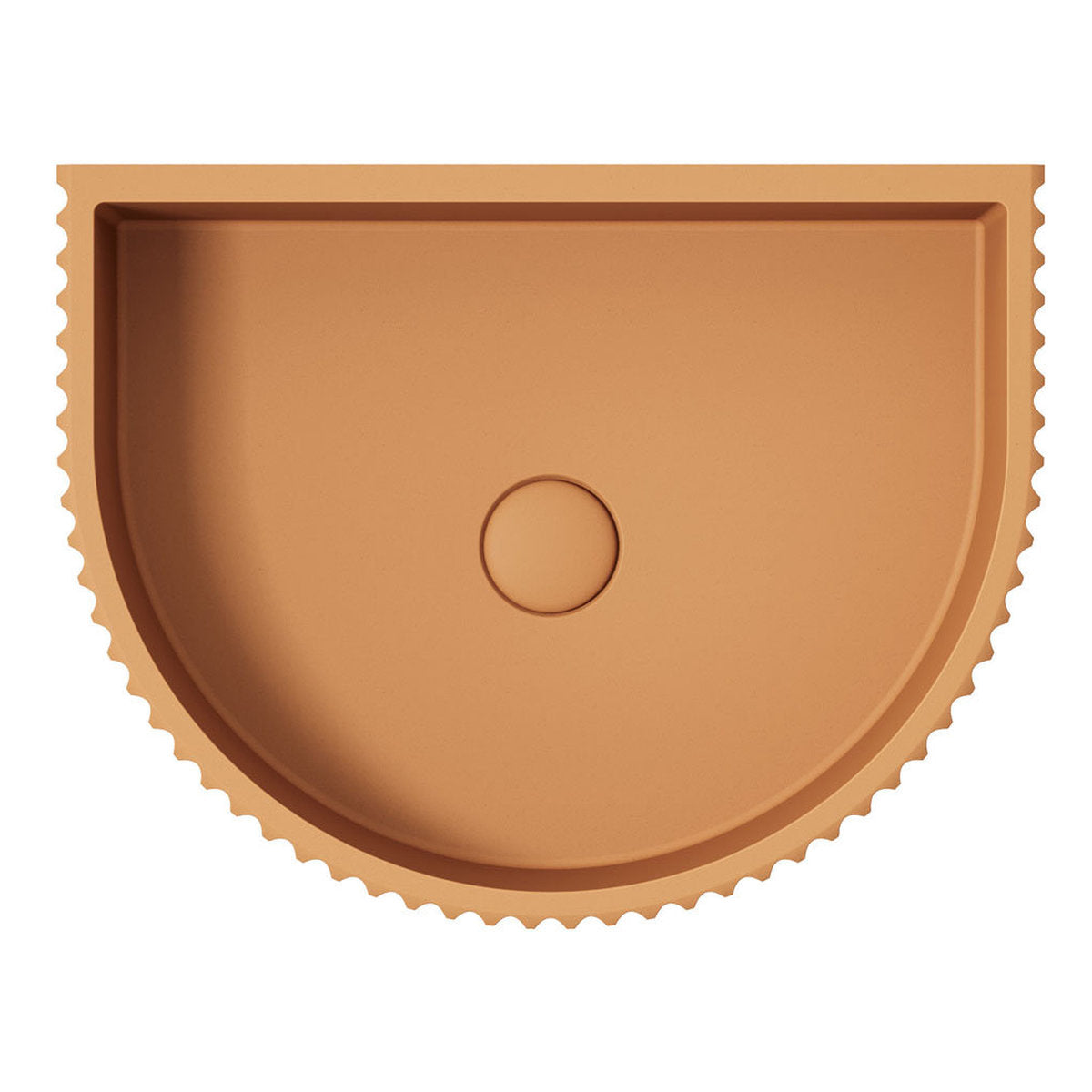 Fienza Valentina Fluted Arch Concrete Wall Basin, Tuscan
