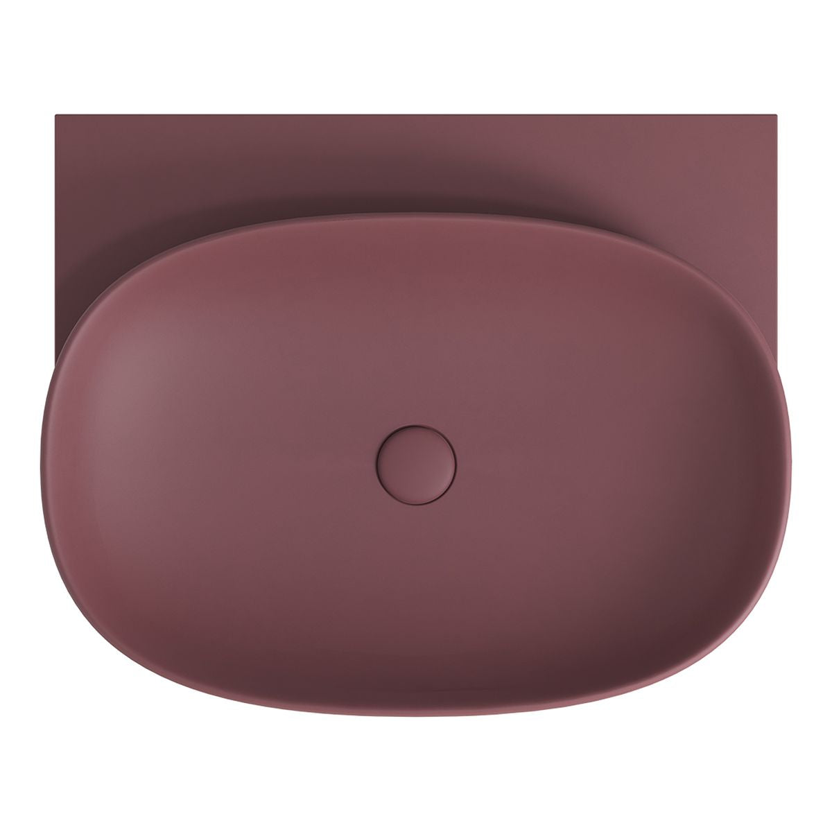 Fienza Paloma Pill Concrete Wall Hung Basin, Mulberry