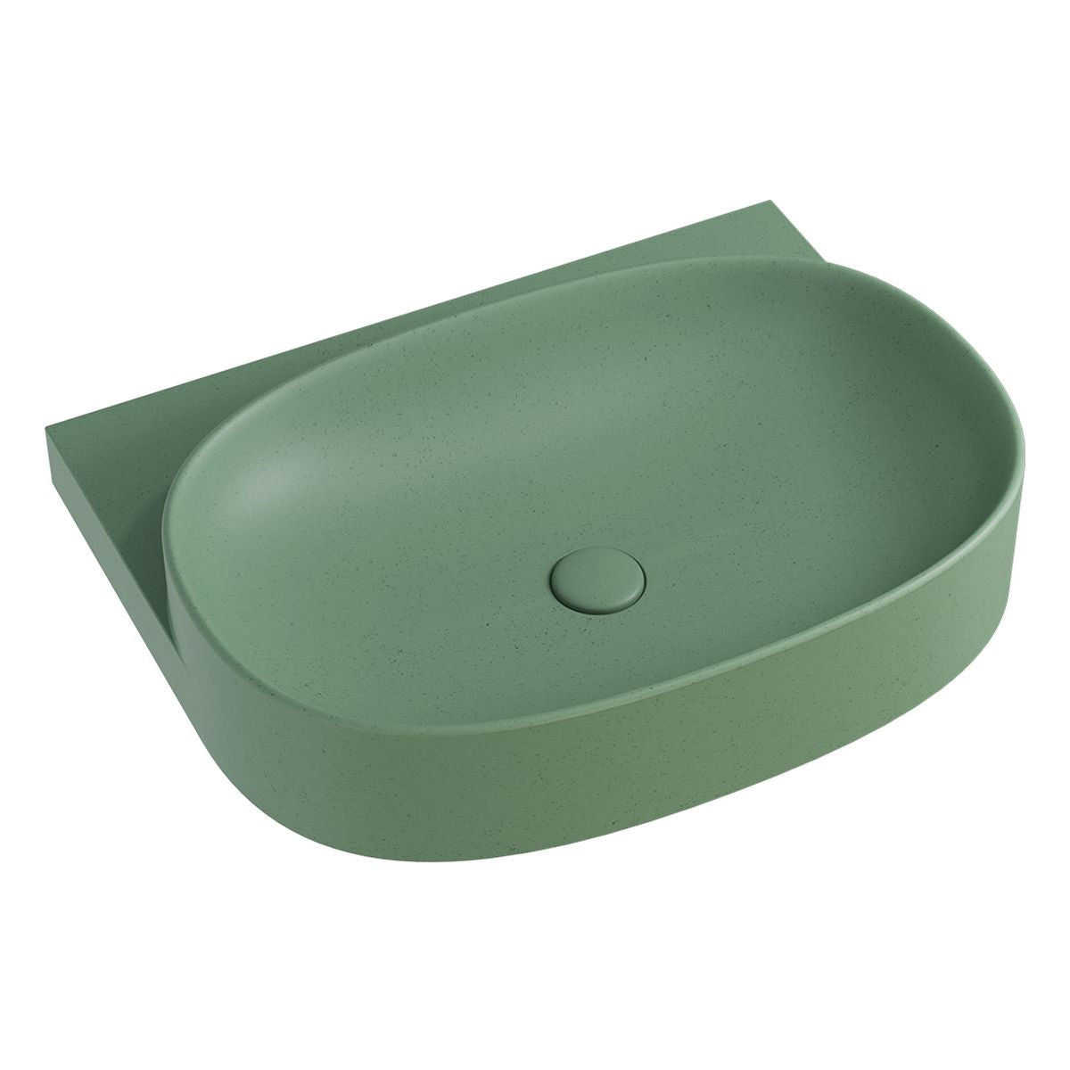 Fienza Paloma Pill Concrete Wall Hung Basin, Sage
