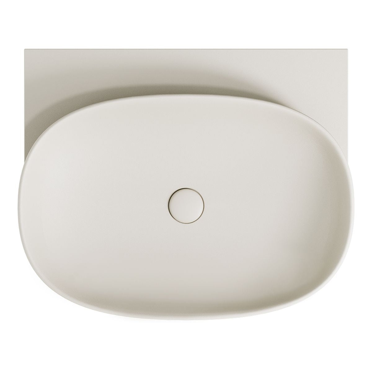 Fienza Paloma Pill Concrete Wall Hung Basin, Warm White