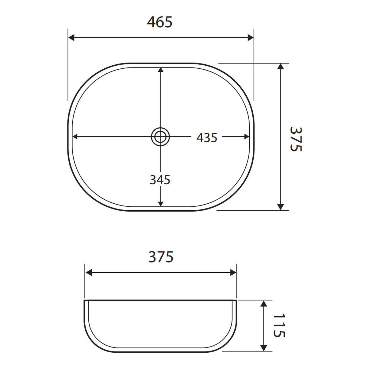 Fienza Koko 465 Above Counter Basin