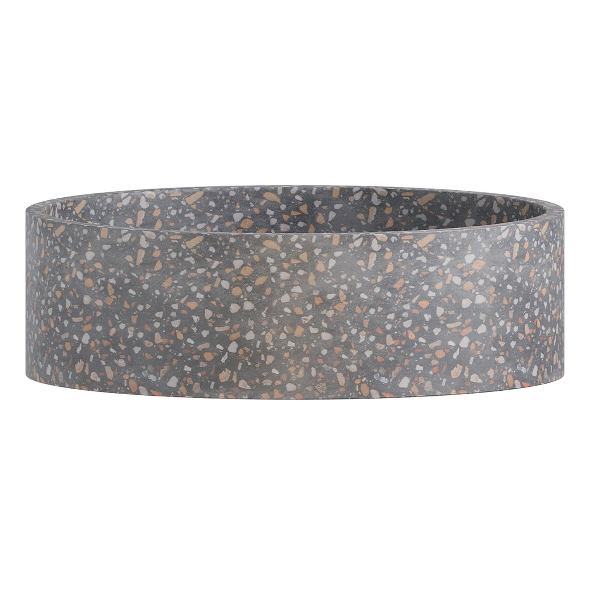Fienza Jada Round Concrete Above Counter Basin, Lunar Terrazzo