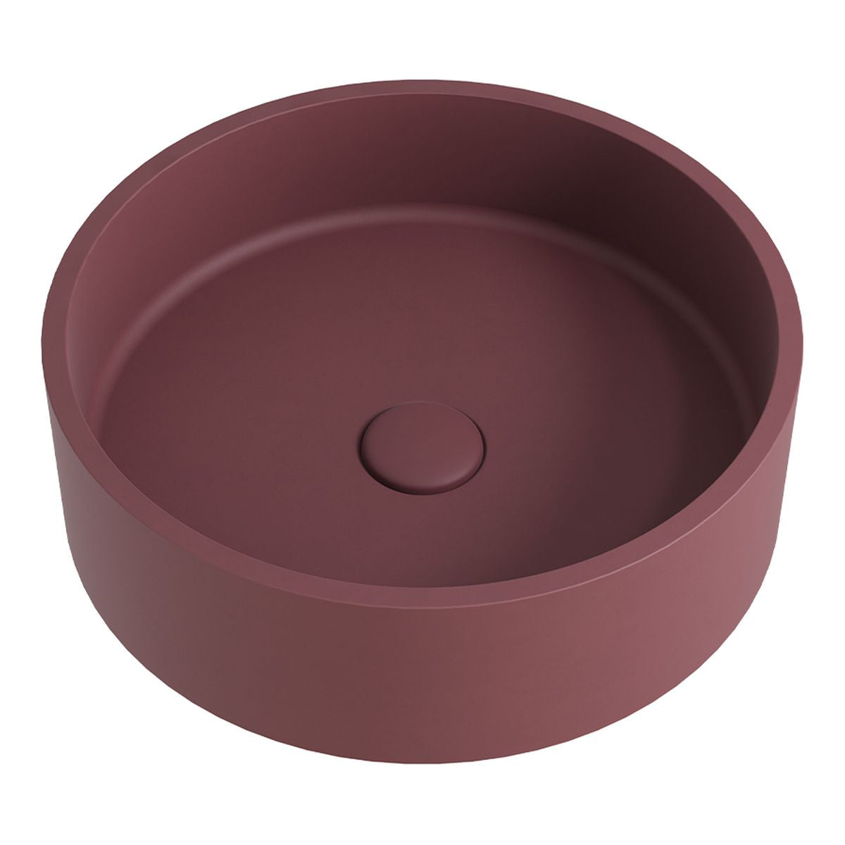Fienza Jada Round Concrete Above Counter Basin, Mulberry