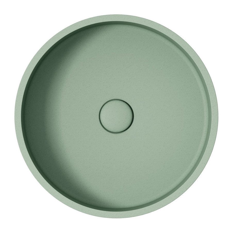 Fienza Jada Round Concrete Above Counter Basin, Sage