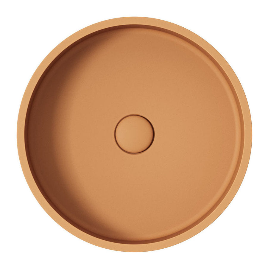 Fienza Jada Round Concrete Above Counter Basin, Tuscan