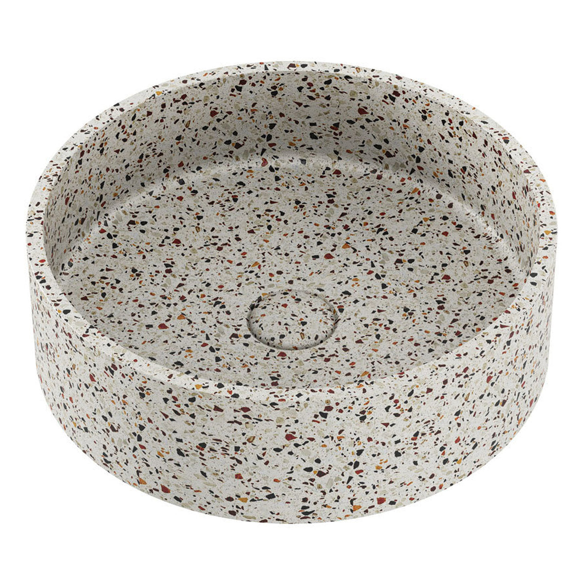 Fienza Jada Round Concrete Above Counter Basin, Terrazzo