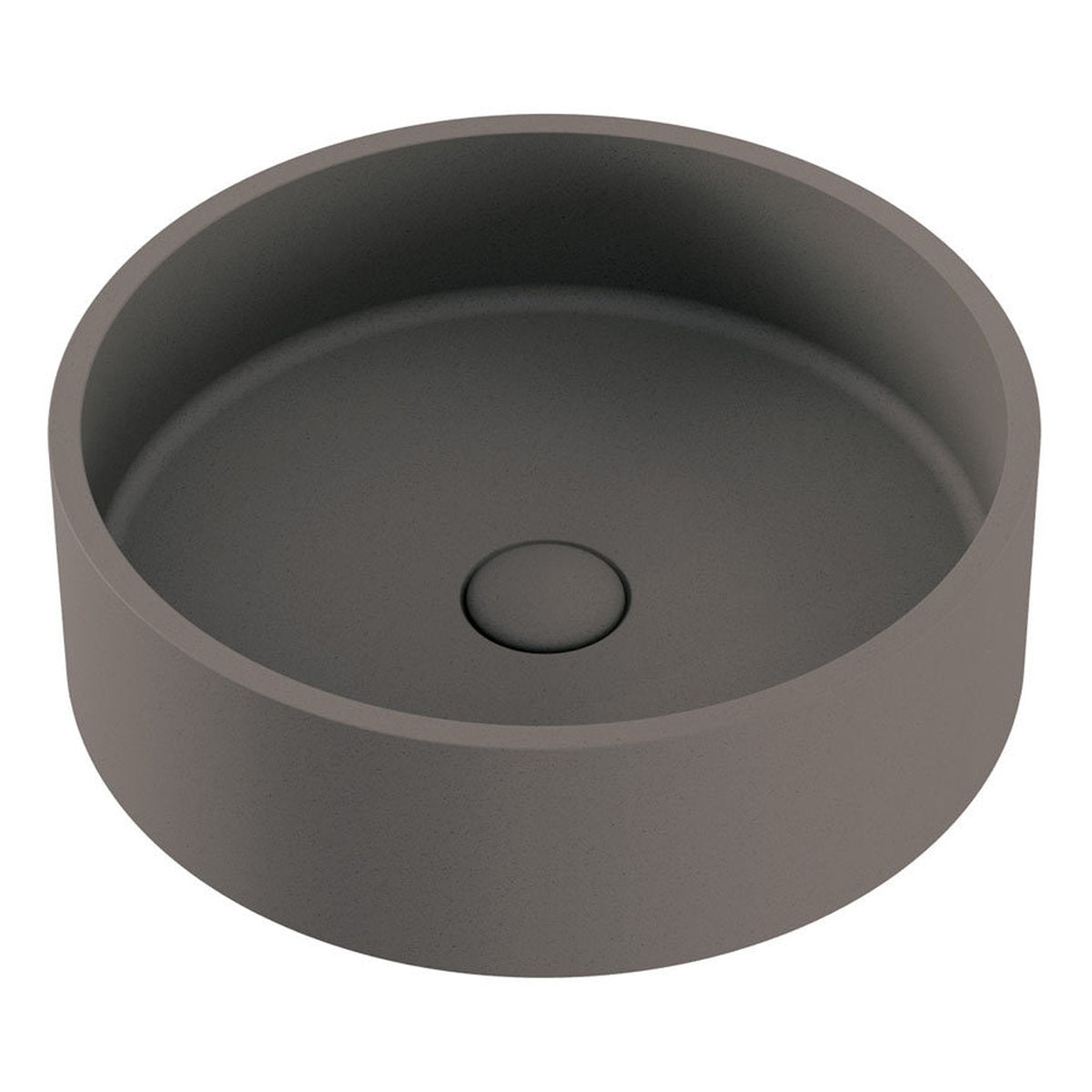Fienza Jada Round Concrete Above Counter Basin, Warm Grey