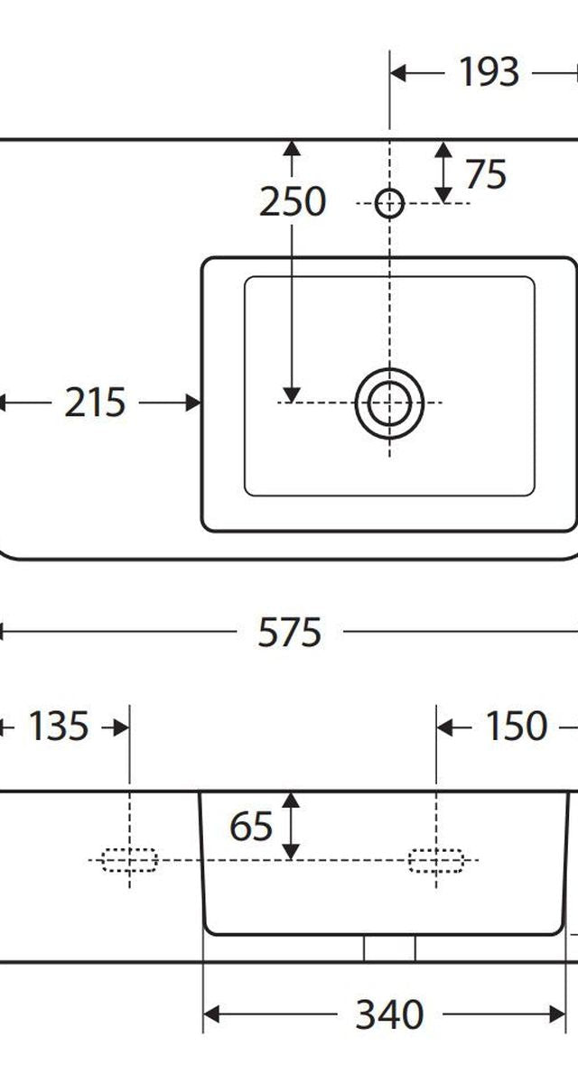 Fienza Delta Care Right-Hand Wall Basin