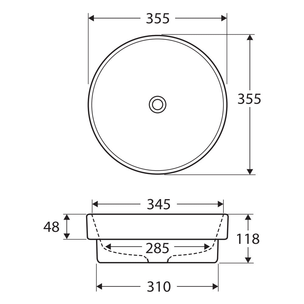 Fienza Reba Semi-Inset Basin