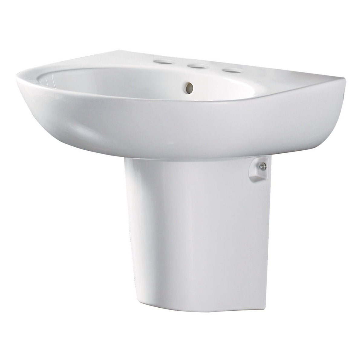 Fienza Stella Care Wall Basin With Integral Shroud, 3 Tap Holes