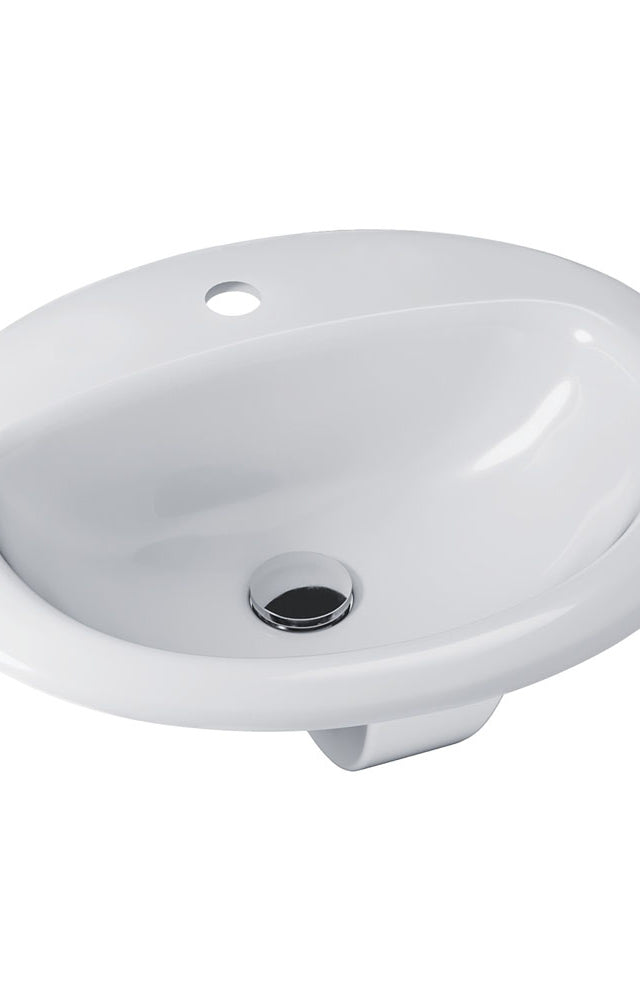 Fienza Stella Fully-Inset Basin, 1 Tap Hole