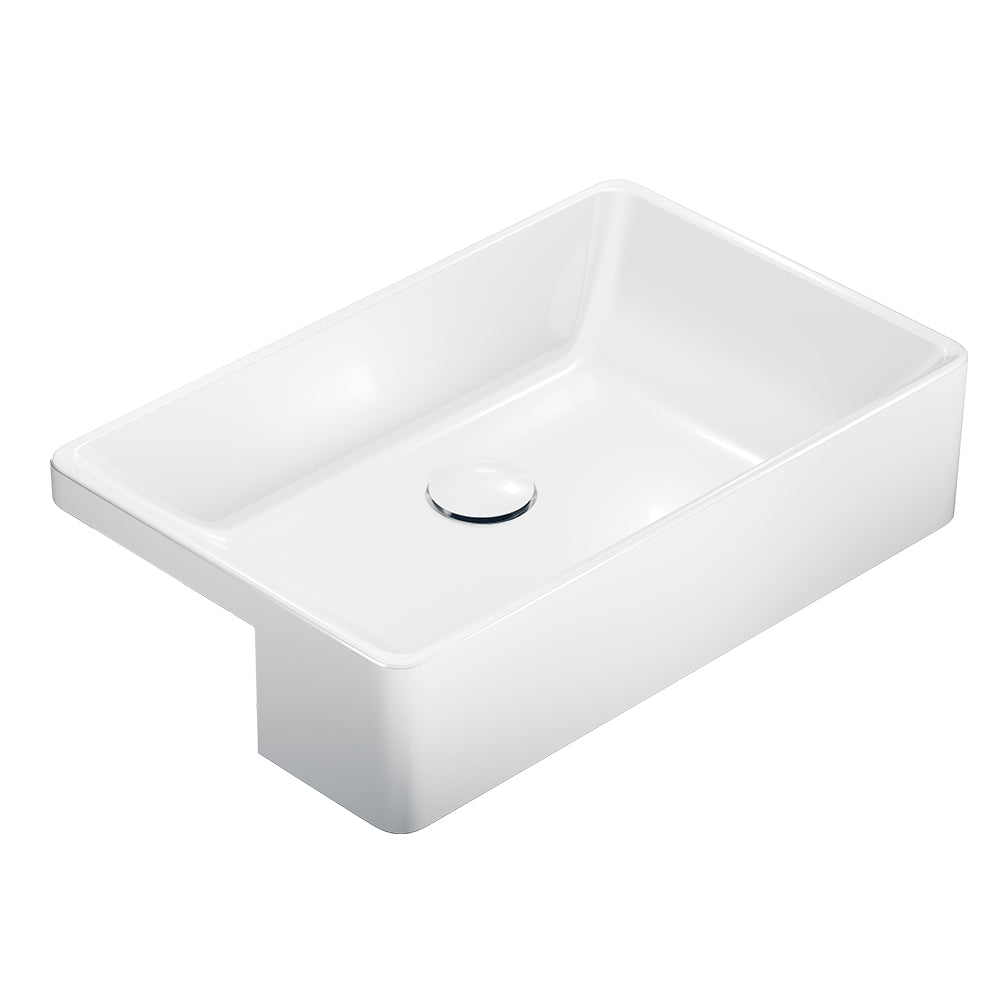 Fienza Petra Ceramic Semi-Recessed Basin, No Tap Hole
