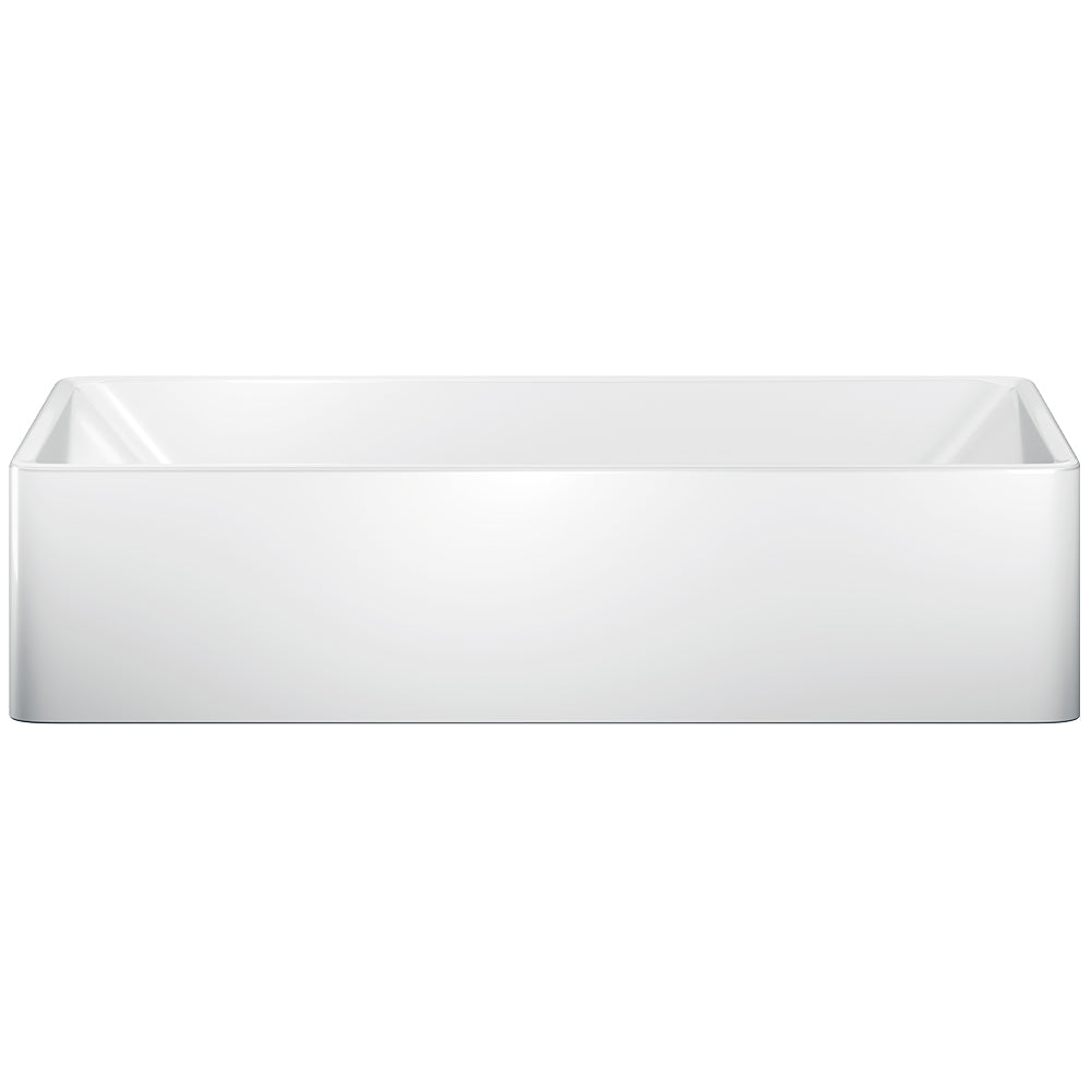Fienza Petra Ceramic Semi-Recessed Basin, No Tap Hole