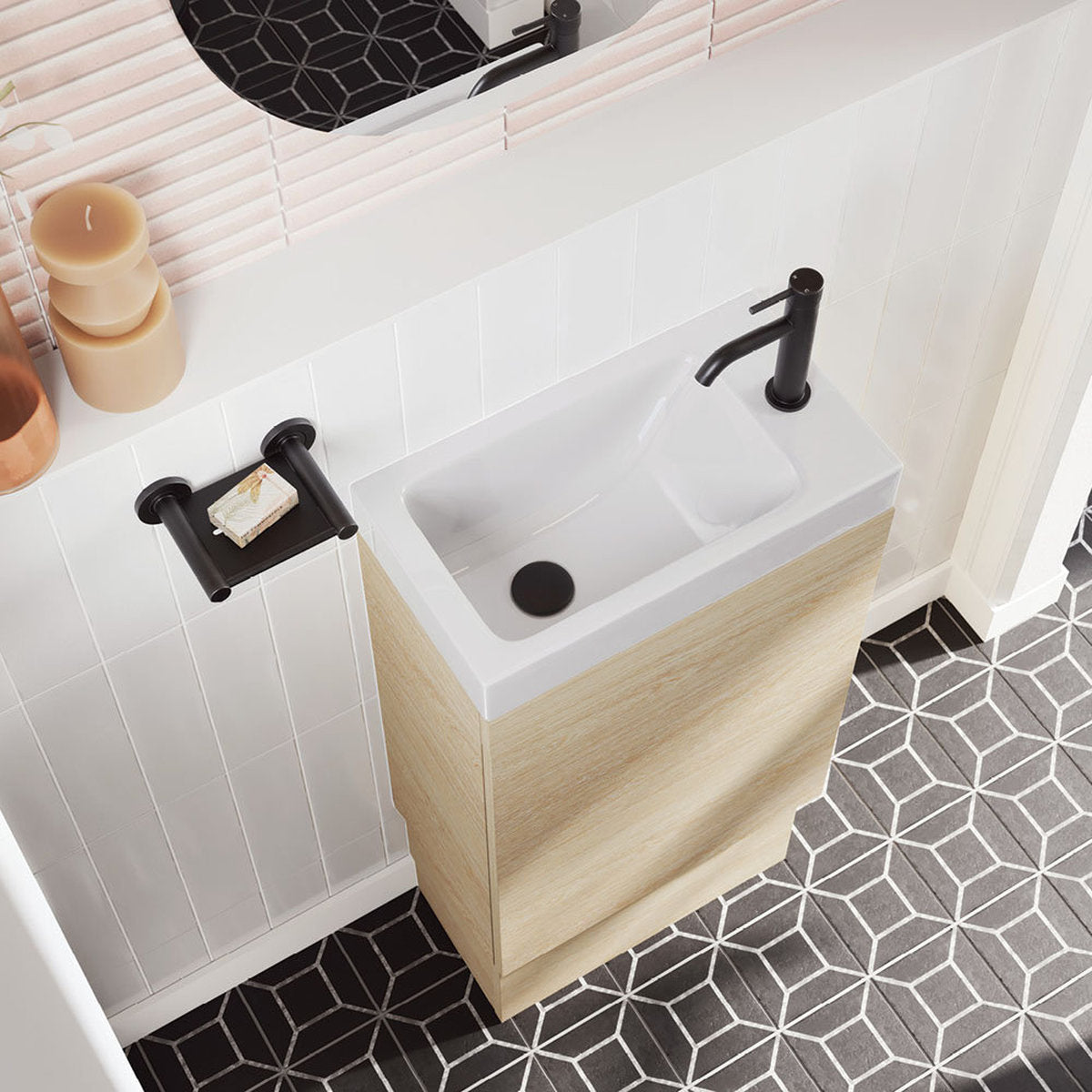 Fienza Denzel Slim Ensuite Depth Ceramic Basin Top