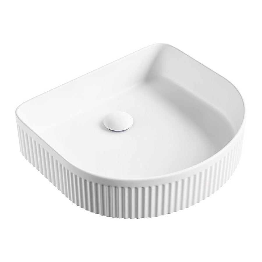 Fienza Eleanor Arch Above Counter Fluted Basin, Matte White