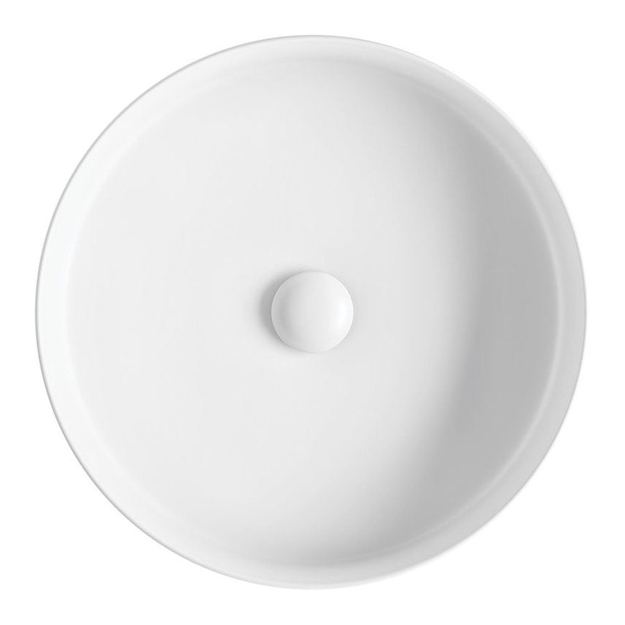 Fienza Eleanor Round Above Counter Fluted Basin, Matte White