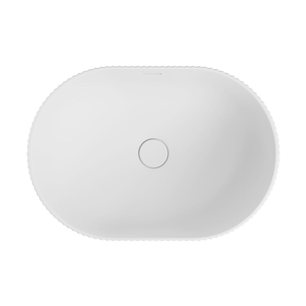 Fienza Eleanor Oval Semi-Inset Basin, Matte White