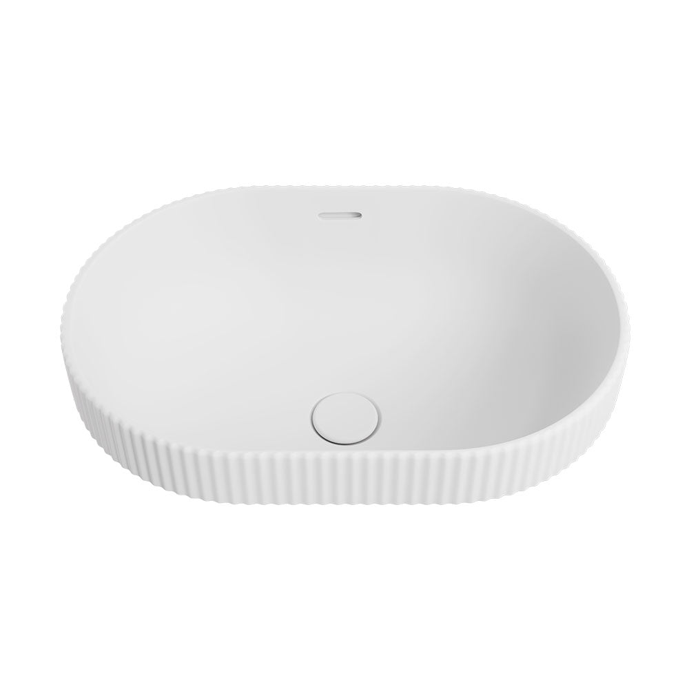 Fienza Eleanor Oval Semi-Inset Basin, Matte White