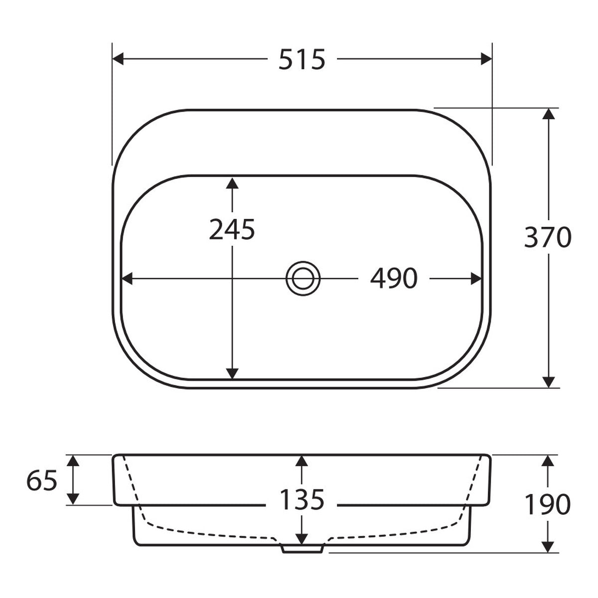 Fienza Parisa Semi-Inset Basin