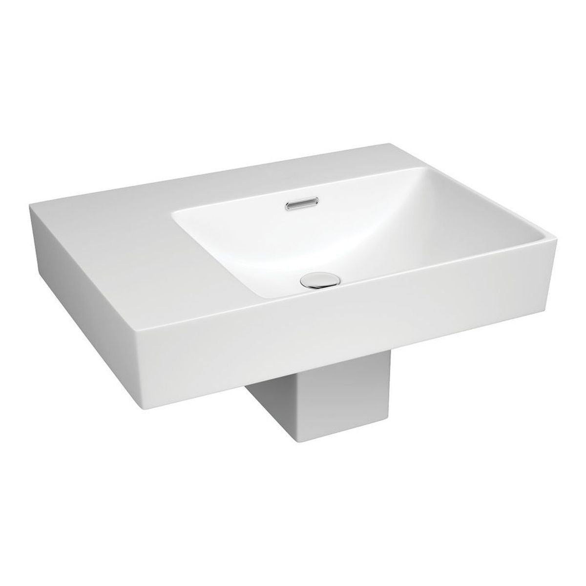 Fienza Tono Care Wall Basin with Integral Shroud, Right Bowl, No tap hole